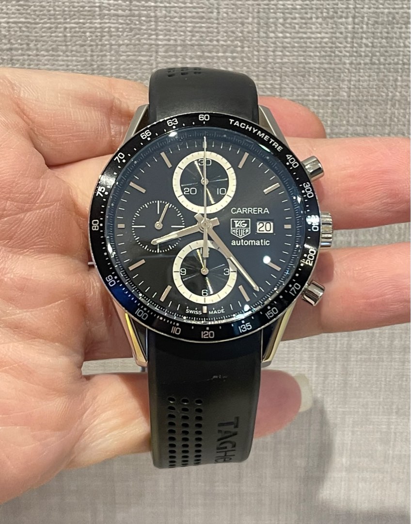 Tag heuer carrera cv2010 on sale leather strap