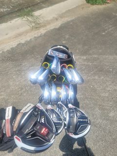 Taylormade M1 driver and woods, 4-SW Rsi2 forged irons, Rossa Sebring putter, sturdy bag