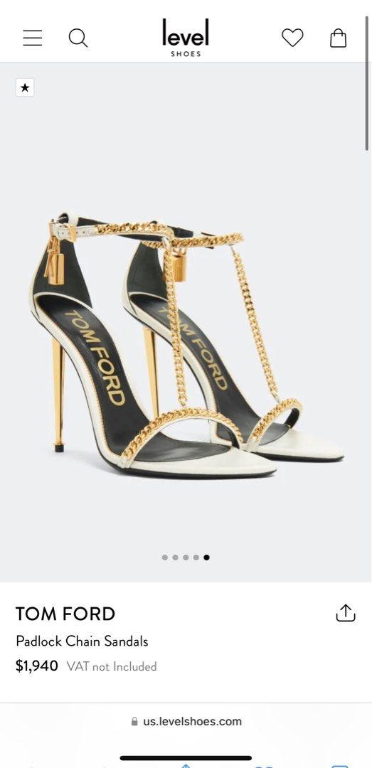 Tom ford gold chain heels top