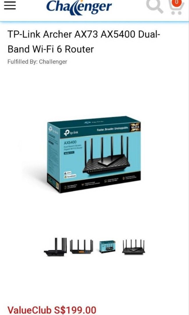 TP-Link Archer AX73 AX5400 Dual-Band Gigabit Wi-Fi 6 Router (Not AX72 ...