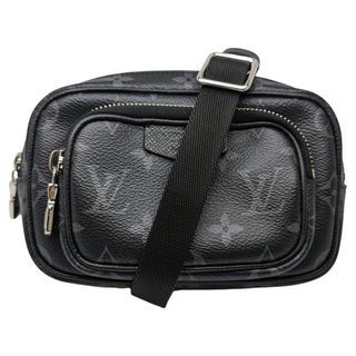 louis vuitton m40566 briefcase explore, monogram eclipse canvas silver  hardwate, with strap & lock, no keys & dust cover
