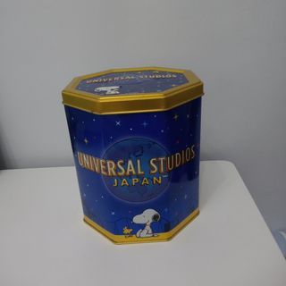 usj snoopy universal studios japan 2018 peanuts worldwide empty metal tin can octagon canister case big collection rare storage