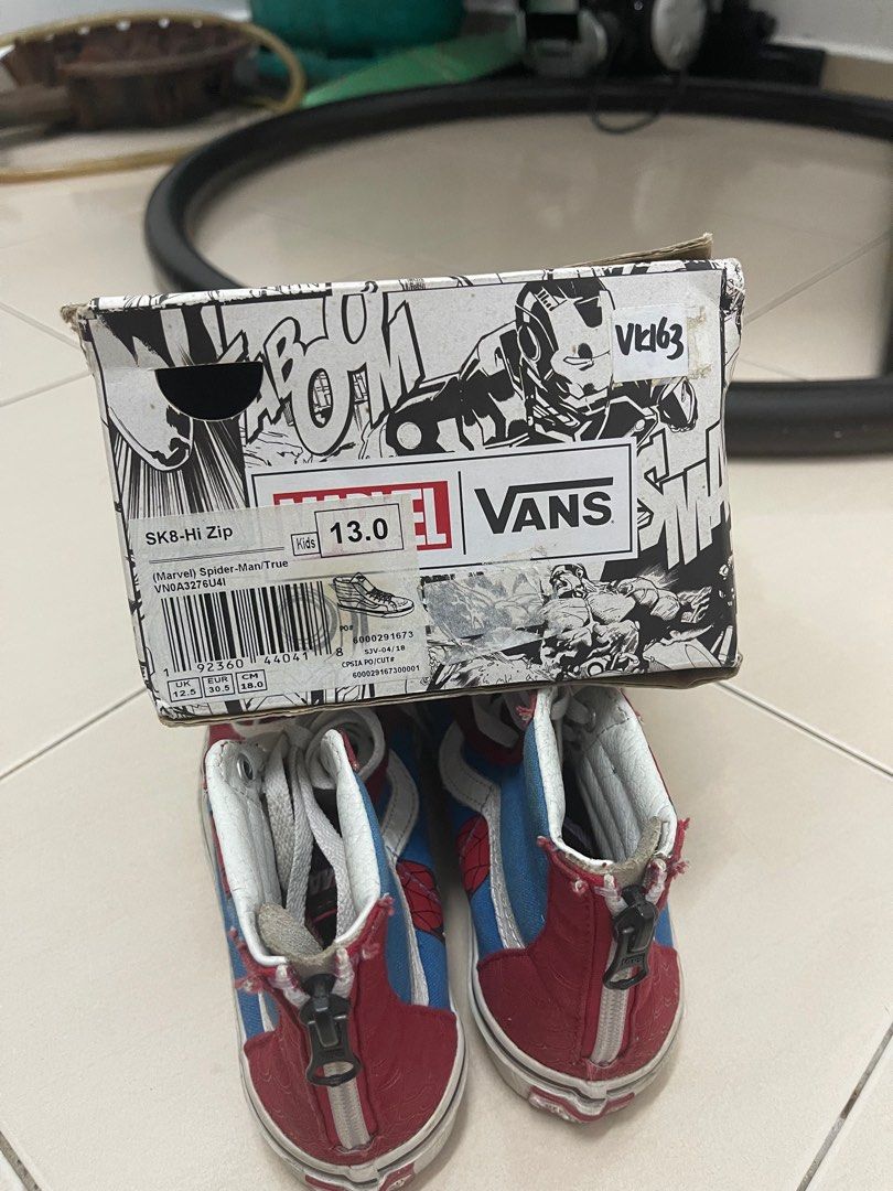 Childrens spiderman vans discount