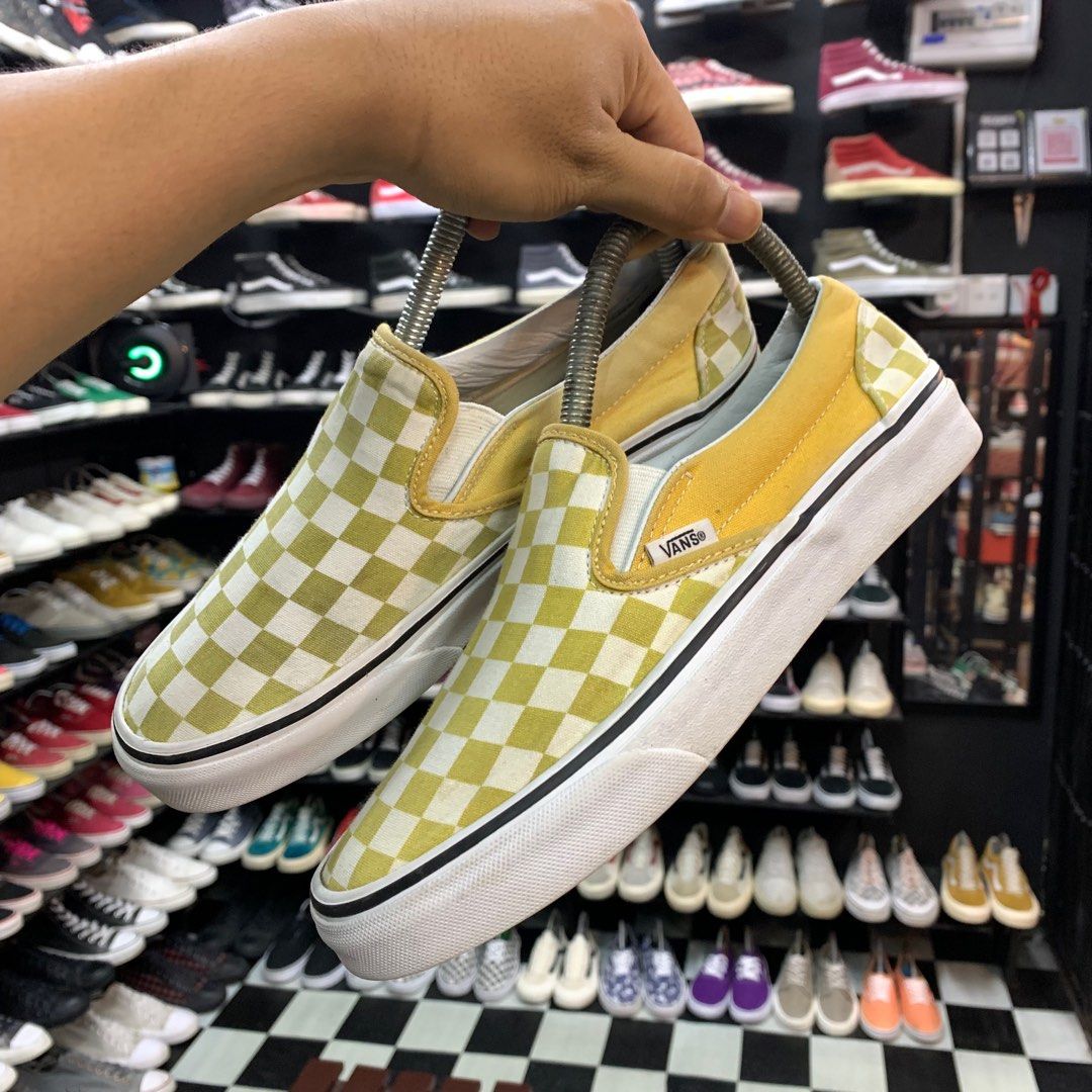 Ochre vans slip shop on