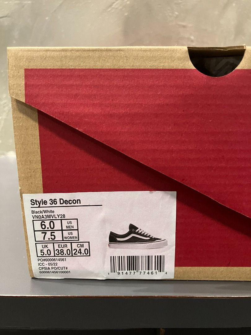 Vans Style 36 Decon Black white VN0A3MVLY28 US6 US 7.5 EUR 38