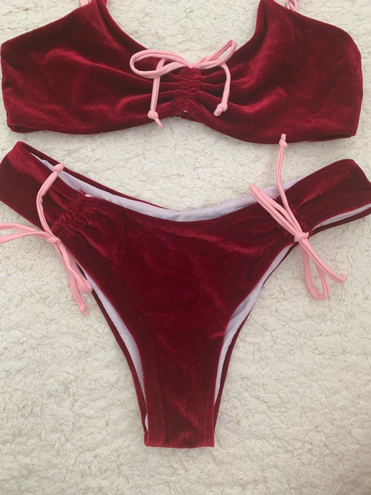 Clearance - Black VELVET Bikini Set For Women 