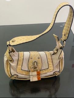 Michael Kors Mk Ghw2way Bag Shoulder Bag Handbag Calfskin Leather Gold