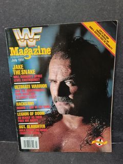Vintage WWF Magazine - July 1991 - Jake The Snake, Ultimate Warrior, Sgt Slaughter - WWE Wrestling