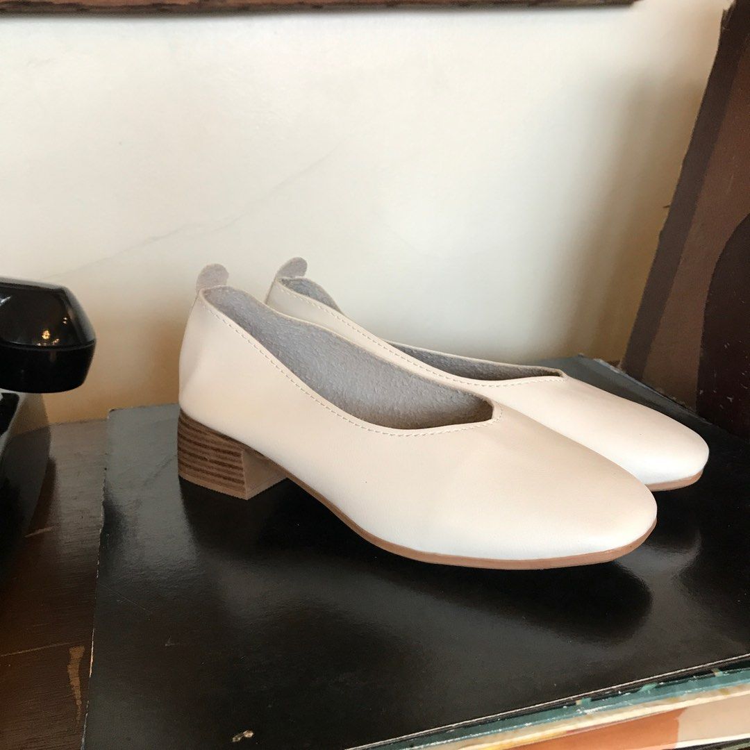 Vintage Block Heels Buckle Shoes