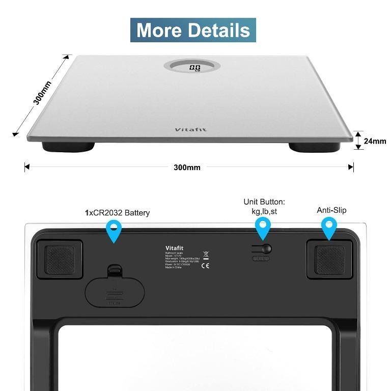 Vitafit Digital Bathroom Scale for Body Weight - Vitafit FBA