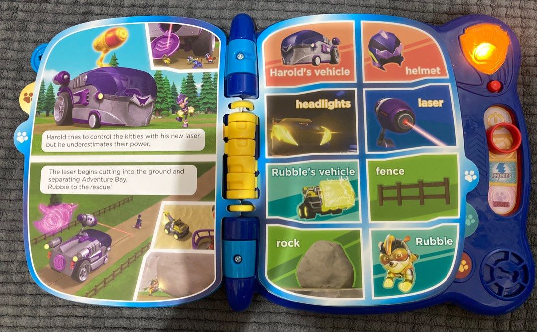 VTech PAW Patrol Mighty Pups Touch and Teach Word Book , Blue VTech PAW Patrol Mighty Pups Touch \u0026 Teach Word Book (English