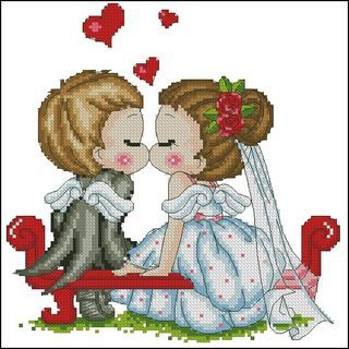wedding DIY Cross Stitch Complete Set 11ct 14ct Needlework Counted Embroidery Kit not stamped