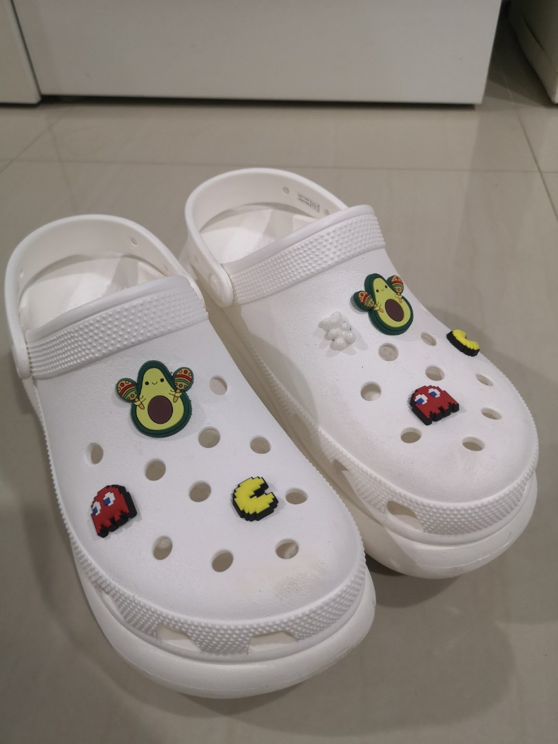 White Crocs, Men's Fashion, Footwear, Flipflops and Slides on Carousell