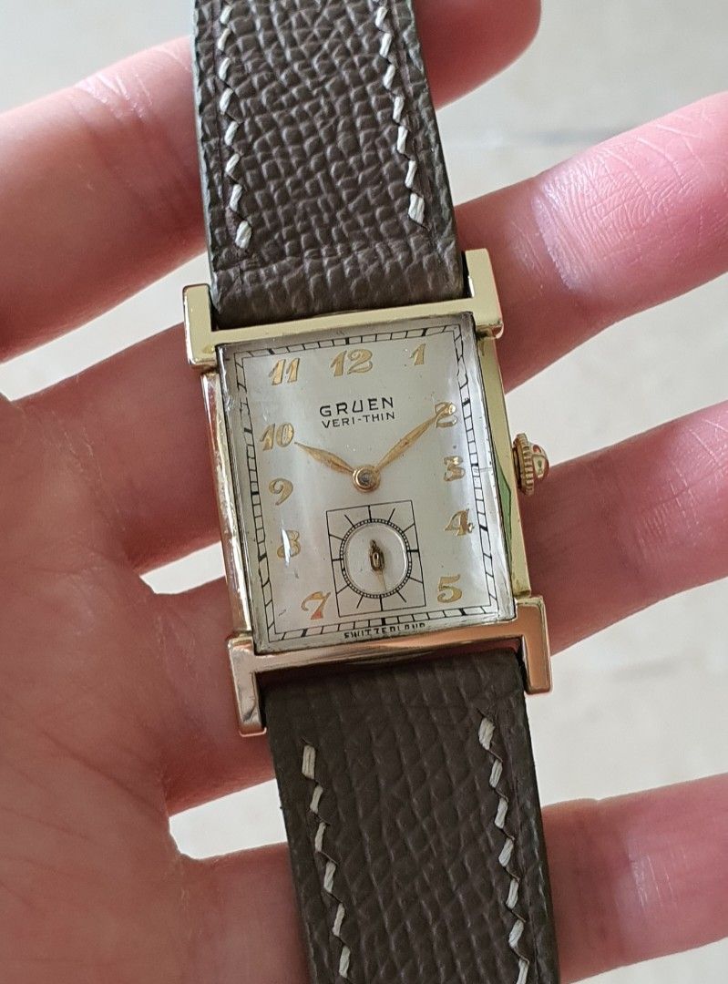 1940s Gruen Precision Veri Thin vintage tank watch ultra rare