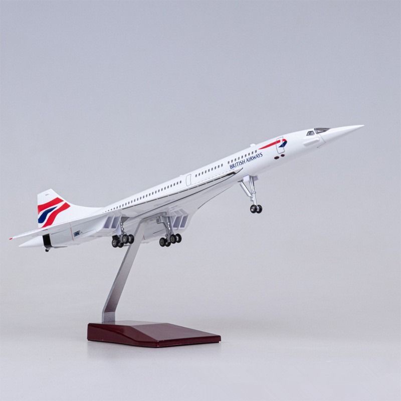 Without Light 50cm 1 125 British Airways Concorde Resin Airplane