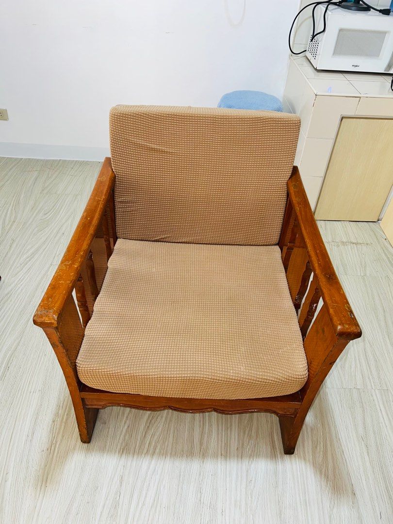 Wooden Arm Chair | Vintage Arm Chair | Chair with Cushion |Single ...