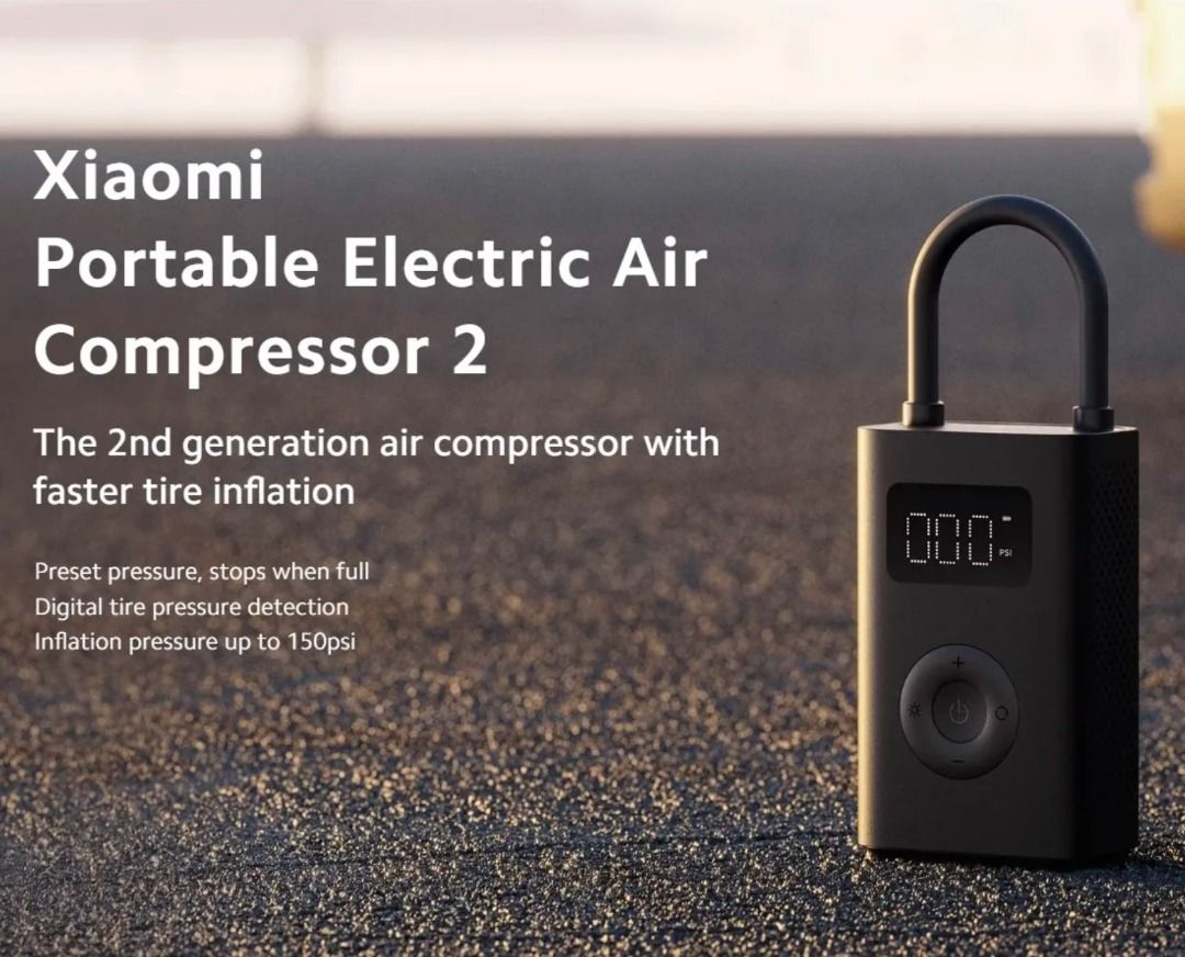 Xiaomi 5v 150psi bike pump hotsell usb charging electric air pump
