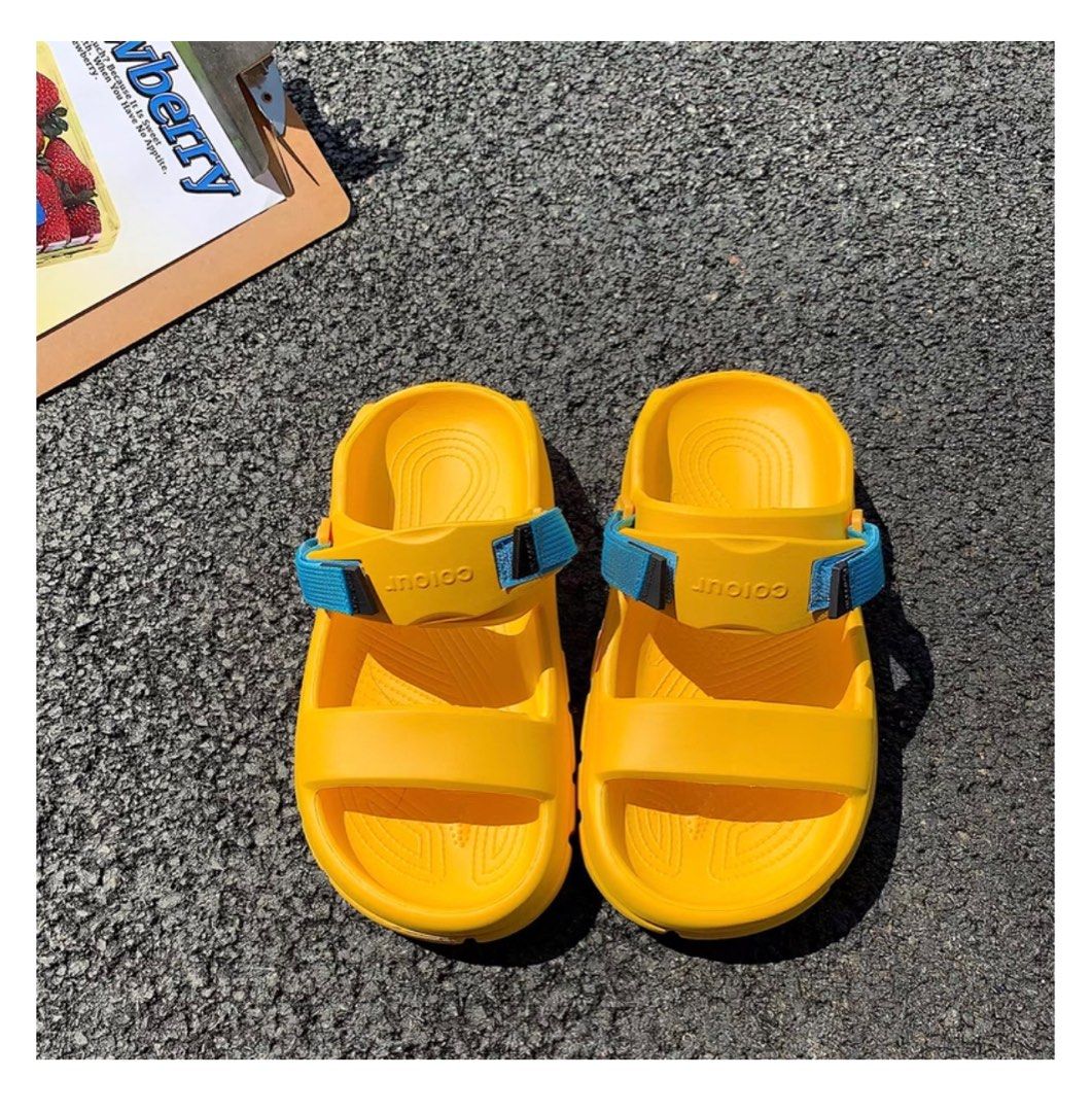 Cute yellow sandals Women s Fashion Footwear Sandals on Carousell