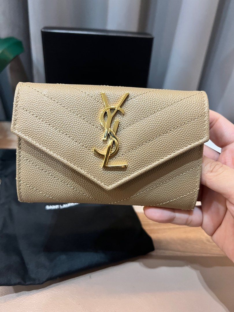 Saint Laurent Monogram Trifold Wallet Unboxing & Review