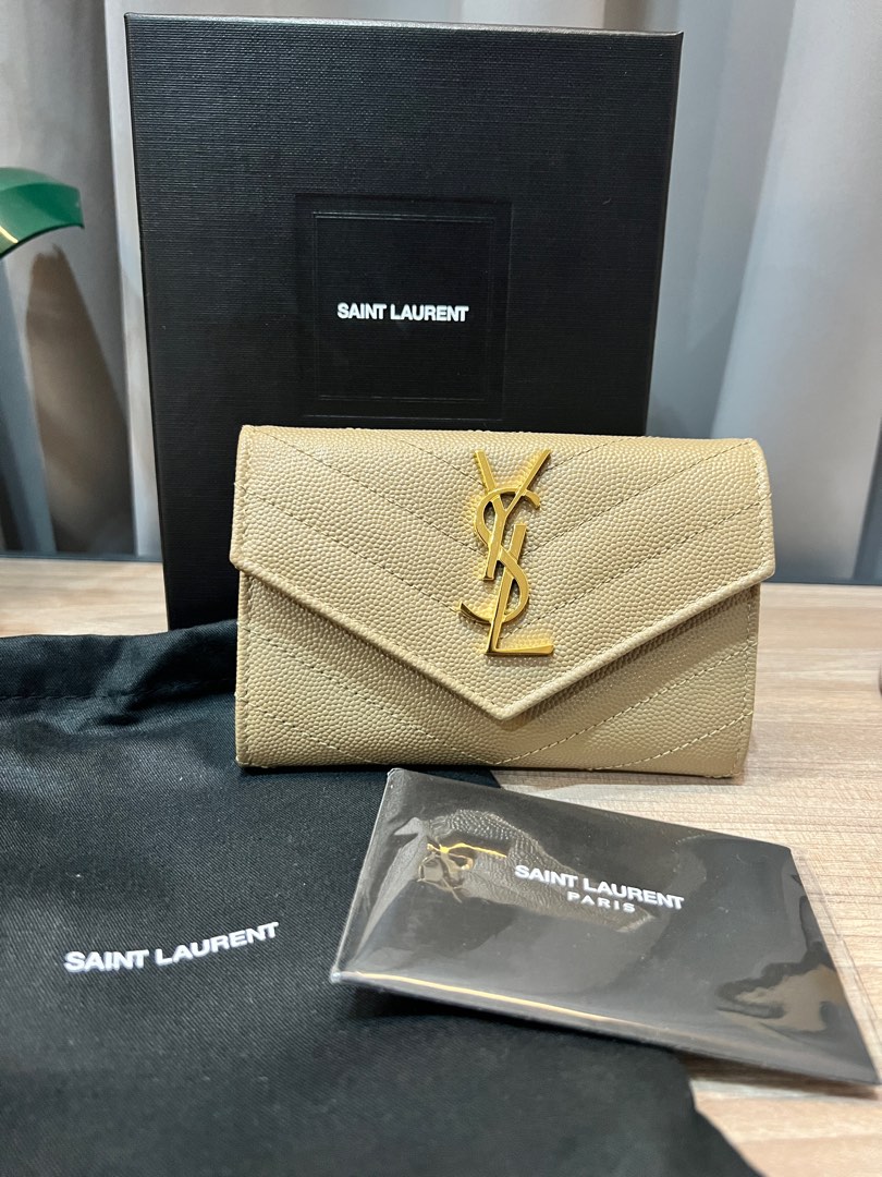 Saint Laurent Monogram Trifold Wallet Unboxing & Review