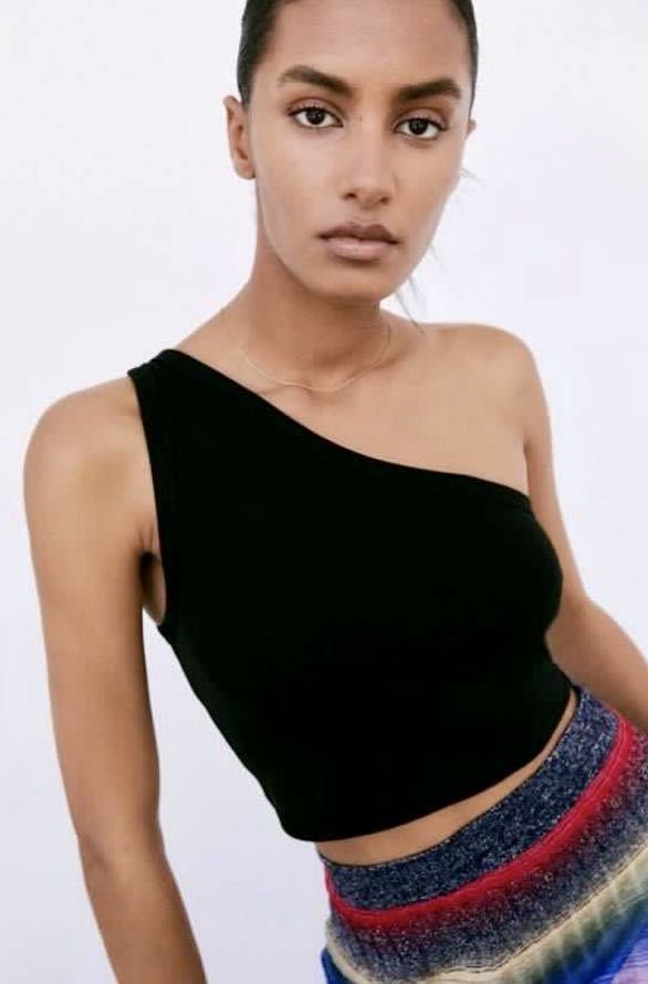 Zara seamless asymmetrical top Clearance