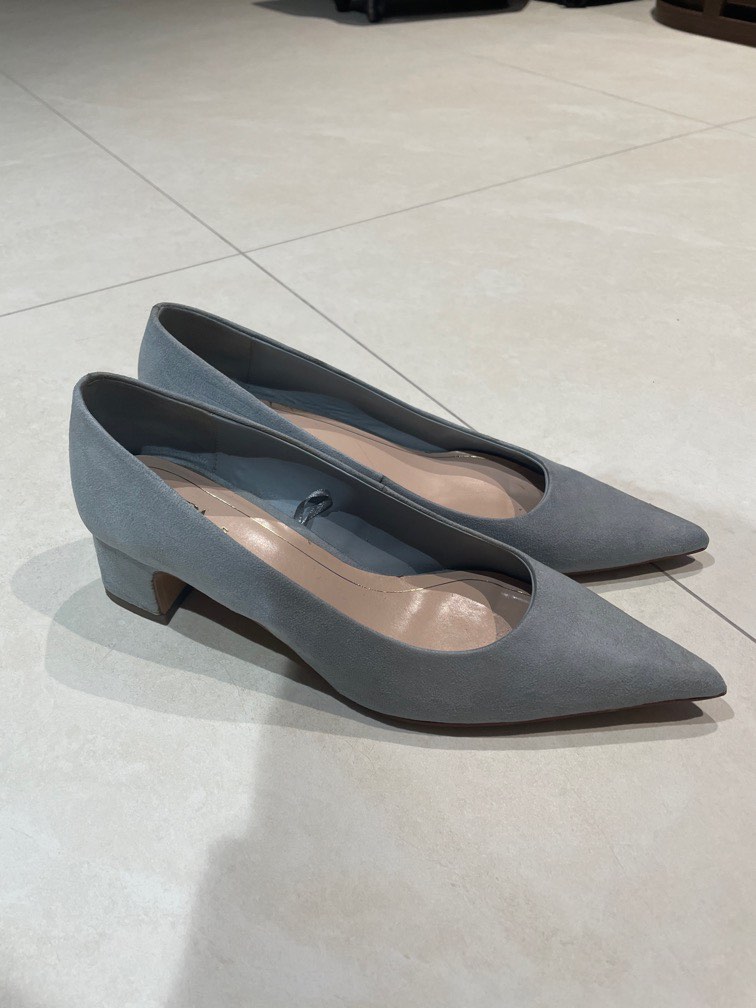 Zara Blue Heels (Wedge), Women's Fashion, Footwear, Wedges on Carousell