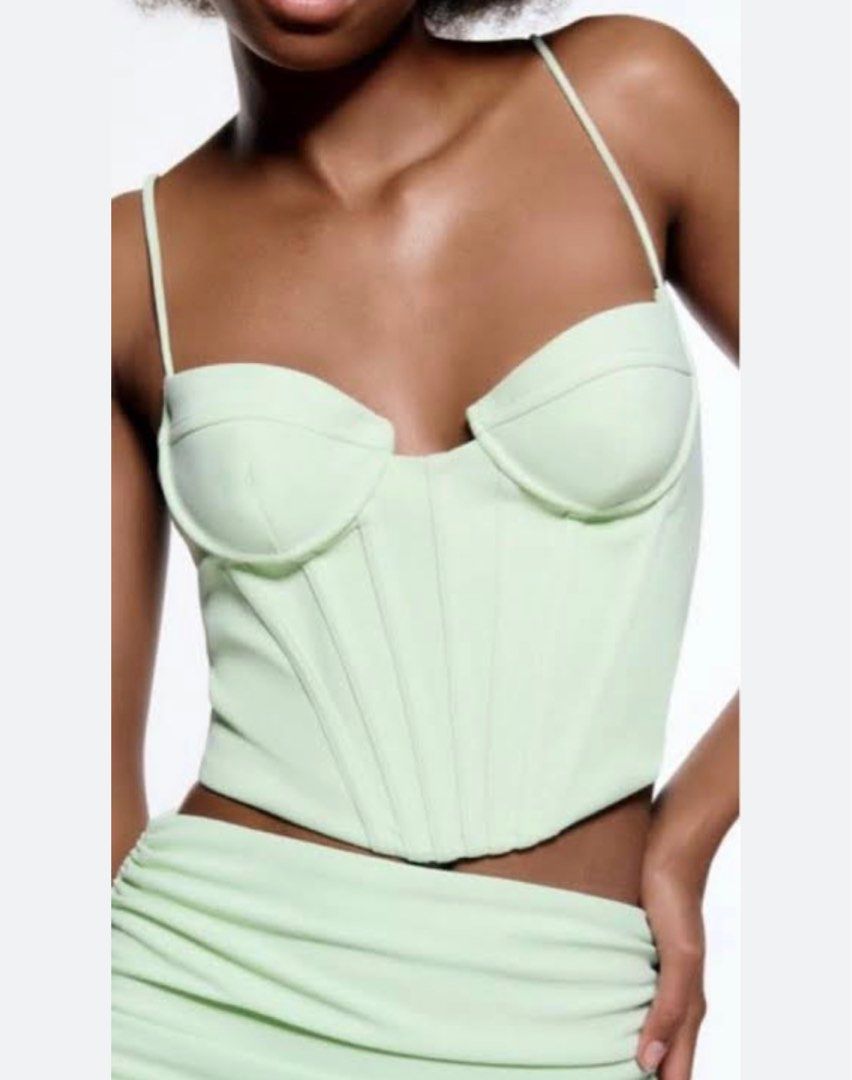 Mint green corset sales