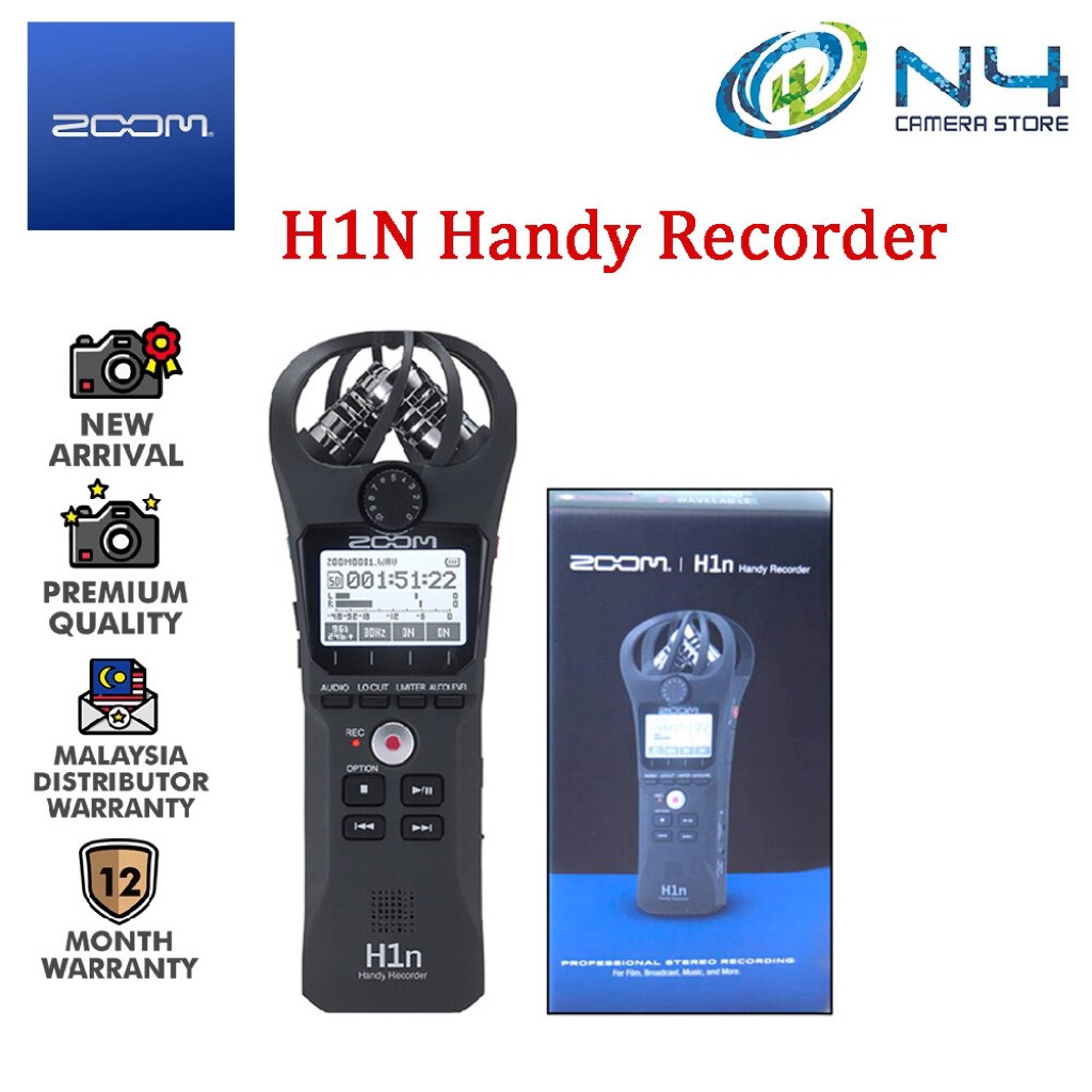 Microphone,　Carousell　Audio,　2-Input　2-Track　Onboard　Recorder　Portable　Handy　X/Y　with　on　Voice　Recorders　Zoom　H1n