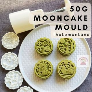 [5k Review Seller] 2023 50g Mooncake Mould including Plunger with 4 Disc