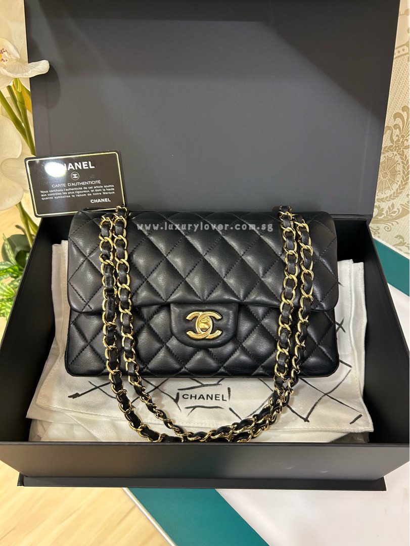 Chanel Medium Classic Double Flap Bag Rose Iridescent Caviar Light Gold  Hardware