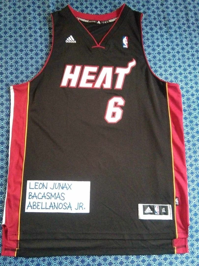 ADIDAS AUTHENTICS MIAMI HEAT #6 LEBRON JAMES BASKETBALL JERSEY IN SIZE  54????