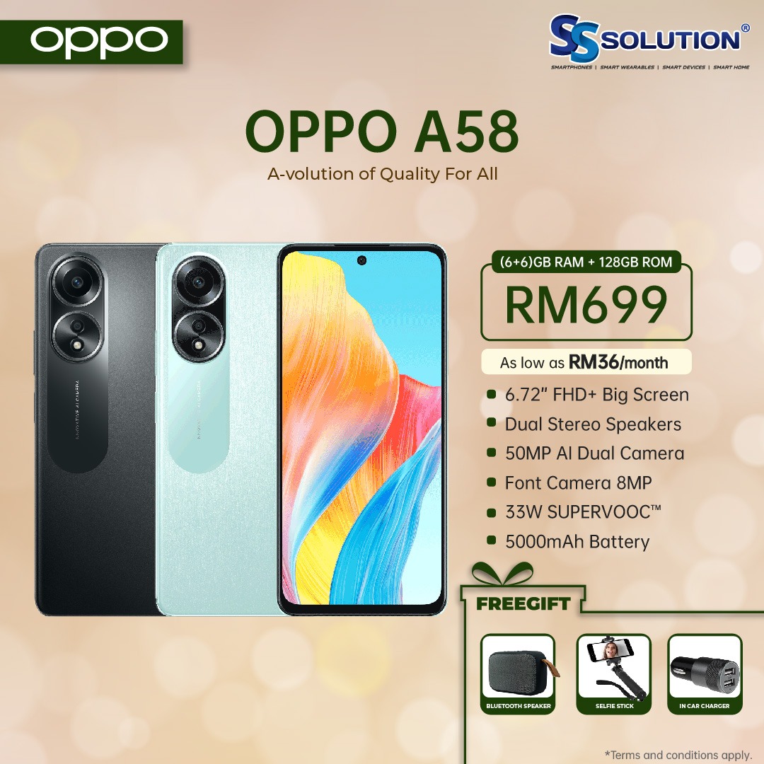 𝐎𝐏𝐏𝐎 𝐀𝟓𝟖 [ 𝟔+𝟔𝐆𝐁 𝐑𝐀𝐌 + 𝟏𝟐𝟖𝐆𝐁 𝐑𝐎𝐌 ] With 1 Year  Warranty By Oppo Malaysia, Mobile Phones & Gadgets, Mobile Phones, Android  Phones, OPPO on Carousell