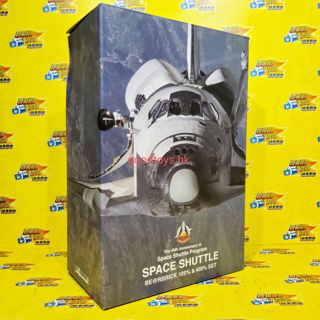 中古已開封顏色有花MEDICOM TOY BEARBRICK 100% & 400% SPACE SHUTTLE