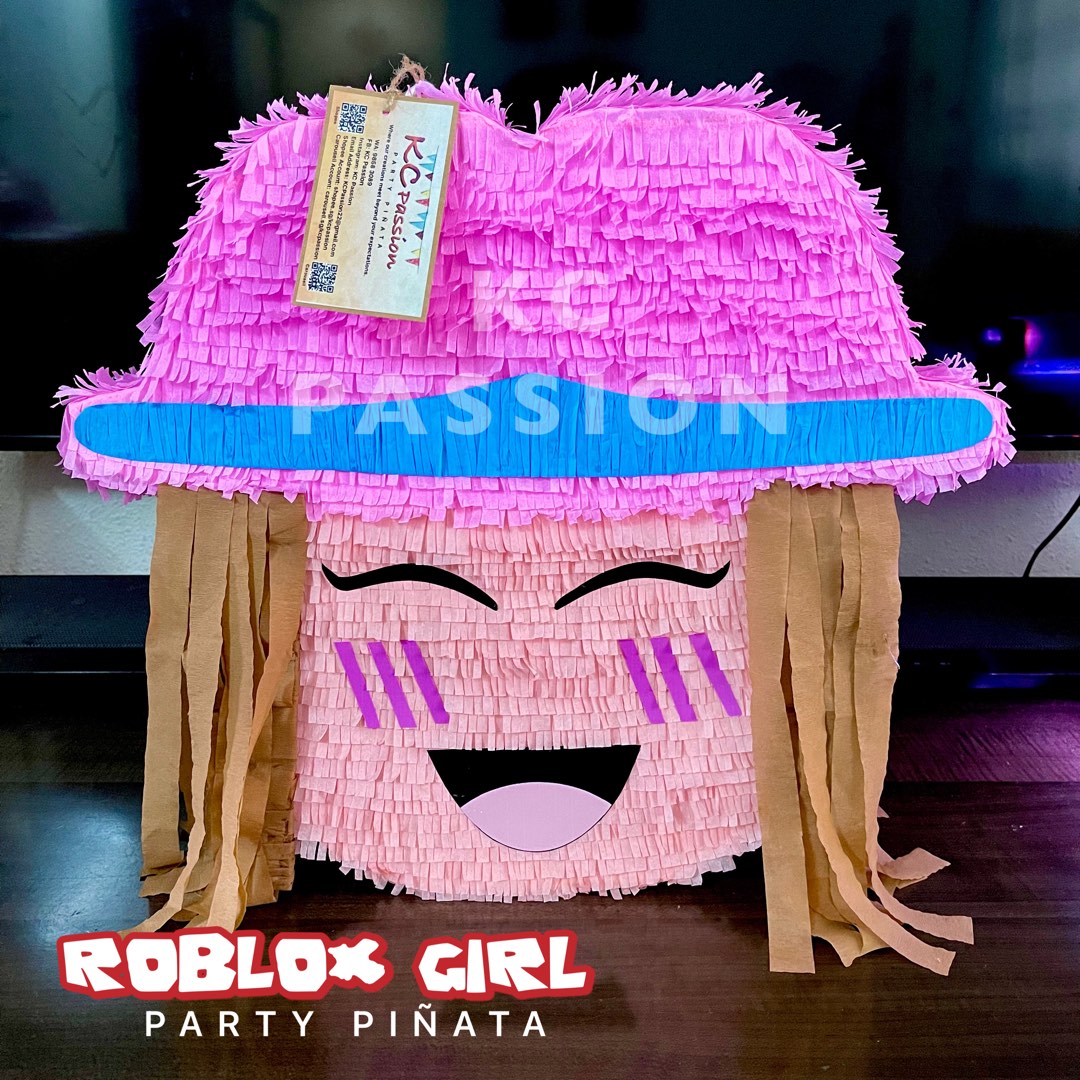 🪅 ROBLOX GIRL PARTY PIÑATA • PINATA Customized • Personalized • Pull String  • Hit Type Pinatas for Party Event Decoration • Table Centerpiece • Photo  Booth Props, Hobbies & Toys, Stationery & Craft, Handmade Craft on Carousell