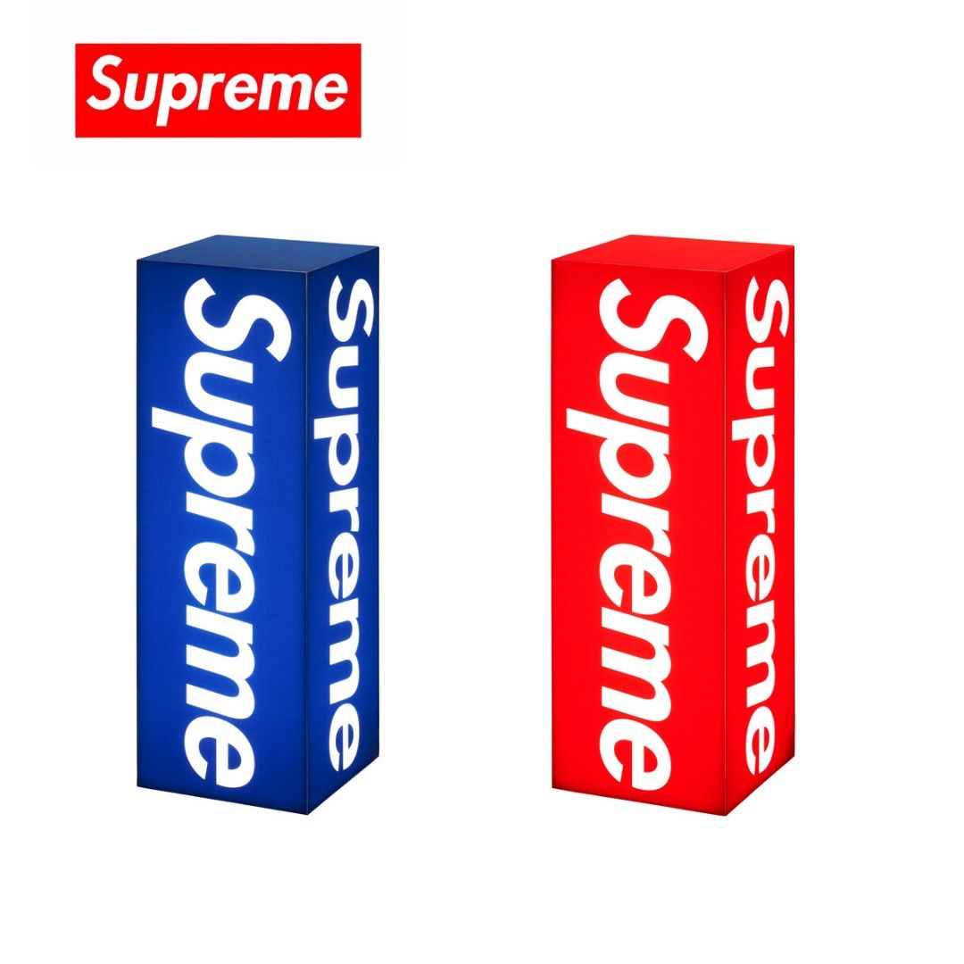 Supreme Box Logo Lamp Red Blue 新品未開封-