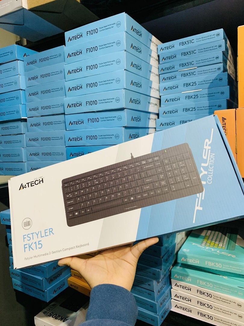 A4Tech Fstyler FK15 2-Section Compact Keyboard USB on Carousell