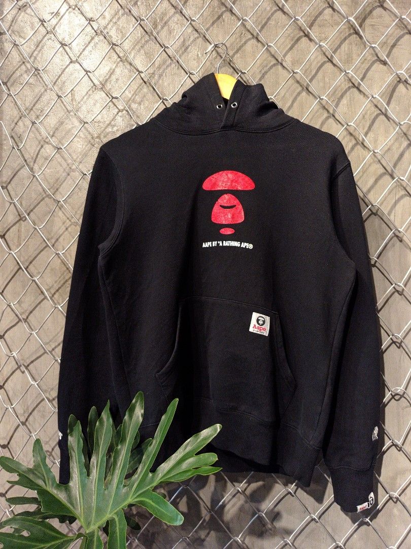 AAPE BY A BATHING APE AAPE FACE FOIL LOGO DESIGN HOODIE on Carousell