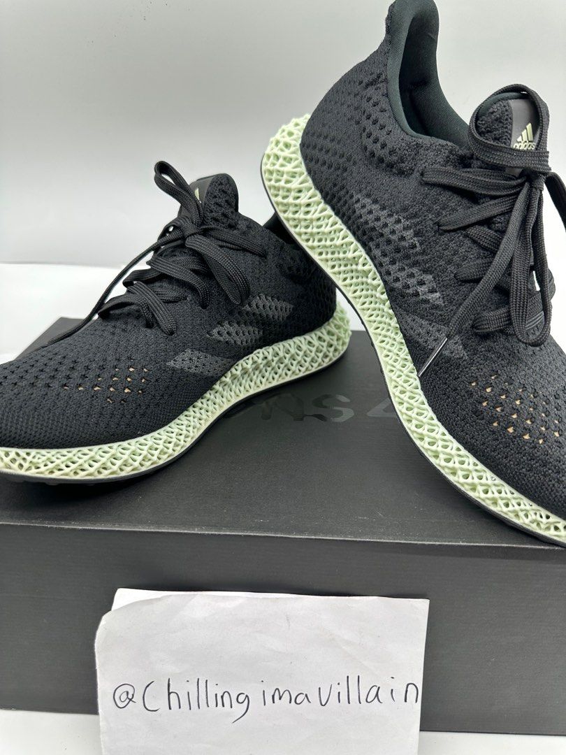 Adidas 4D Futurecraft Core Black Linen Green Grey Linen Primeknit
