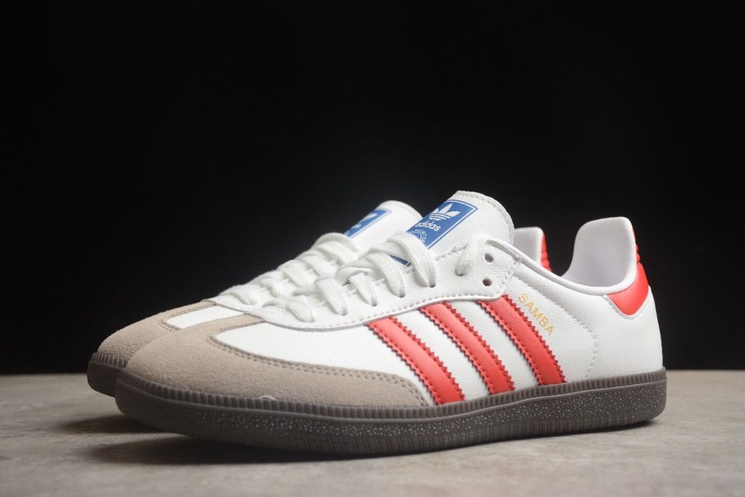 White & red samba og clearance trainers