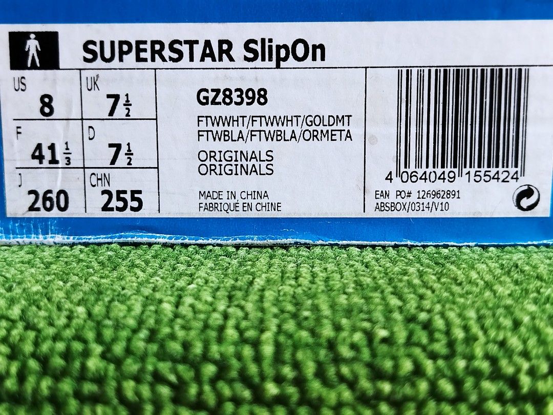 Superstar slip on size guide hotsell