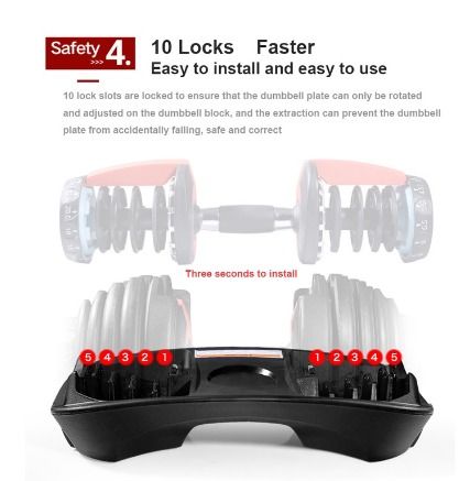 Adjustable Dumbbell Set Free Delivery 24kg 40kg Weight Dumbbell Stand Included Perfect for Home Gym Workouts ML0840