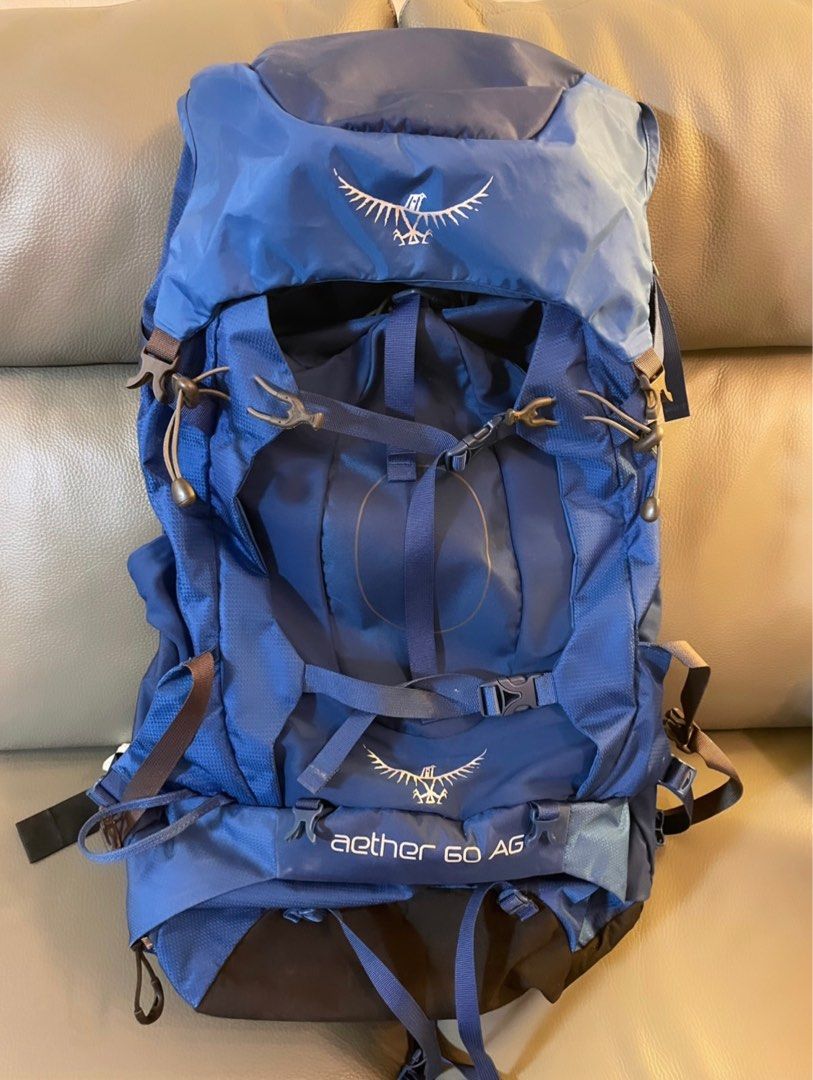 OSPREY AETHER AG 60 (without raincover), 運動產品, 行山及露營