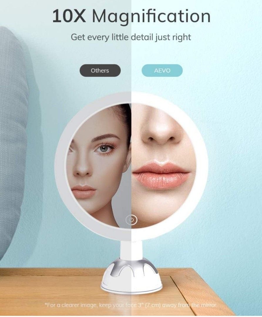 AEVO LED Lighted Magnifying Mirror