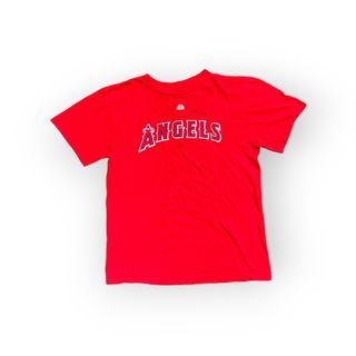 Majestic, Shirts, Los Angeles Angels Mlb Dri Fit Majestic Mens Size L Red  Athletic Shirt