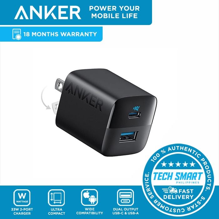 Anker USB C 323 Charger (33W) USB C to Lightning Cable