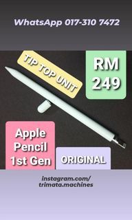 Apple Pencil 1st Gen•ORIGINAL UNIT•TIP TOP CONDITION•OFFER RM 249 NETT