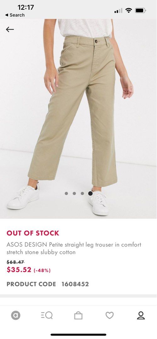 ASOS DESIGN Petite chino pants in stone