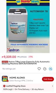 astron fully automatic washing machine