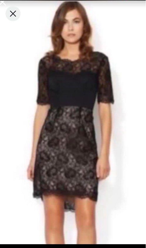 sachin and babi light blue dress BCBG Maxazria Lace Ruffle Cocktail Prom Dress Black Size 4 - $111 (72% Off  Retail) main image 0