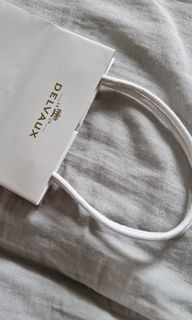 AUTHENTIC DELVAUX WHITE SMALL PAPER BAG